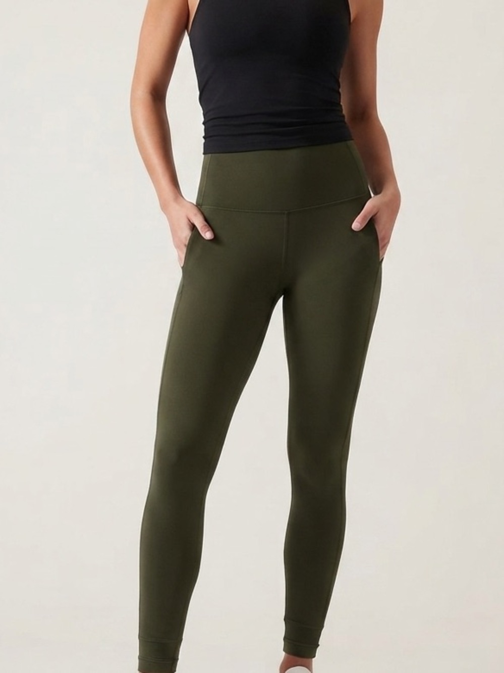 lululemon athletica Olive Green High-Rise Pocket Leggings